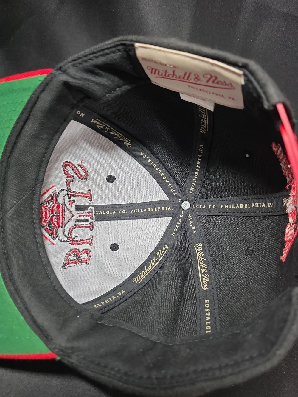 Chicago Bulls Hat Mitchell & Ness NBA Diamond Plate 3D Logo Snapback 2 Tone Cap